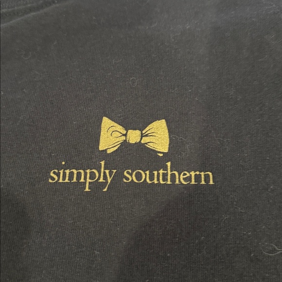 Simply Southern Black and Gold Long Sleeve T-Shirt Medium - Picture 9 of 11